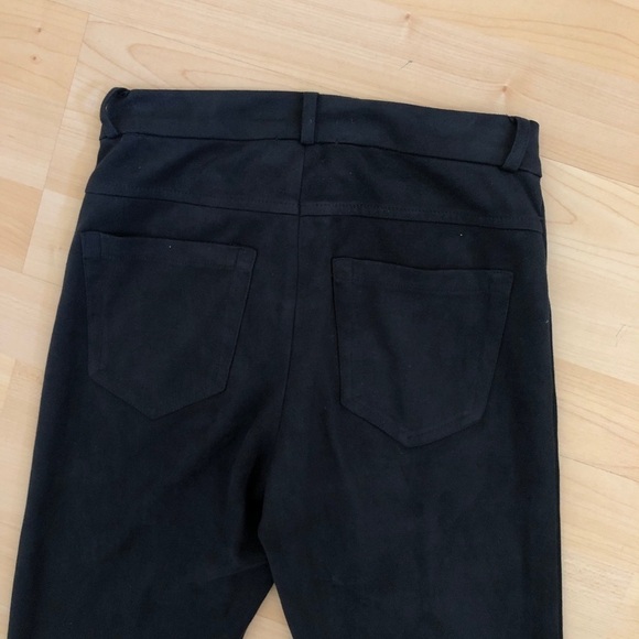 Hale Bob Dark Gray Suede Skinny Stretchy Pants - Picture 5 of 8